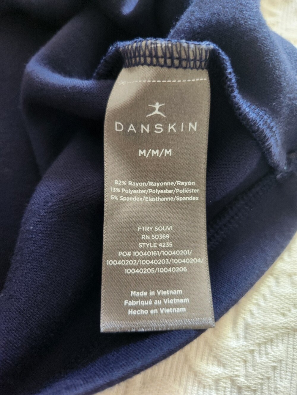 Danskin Navy Blue Crop Top - Picture 3 of 6